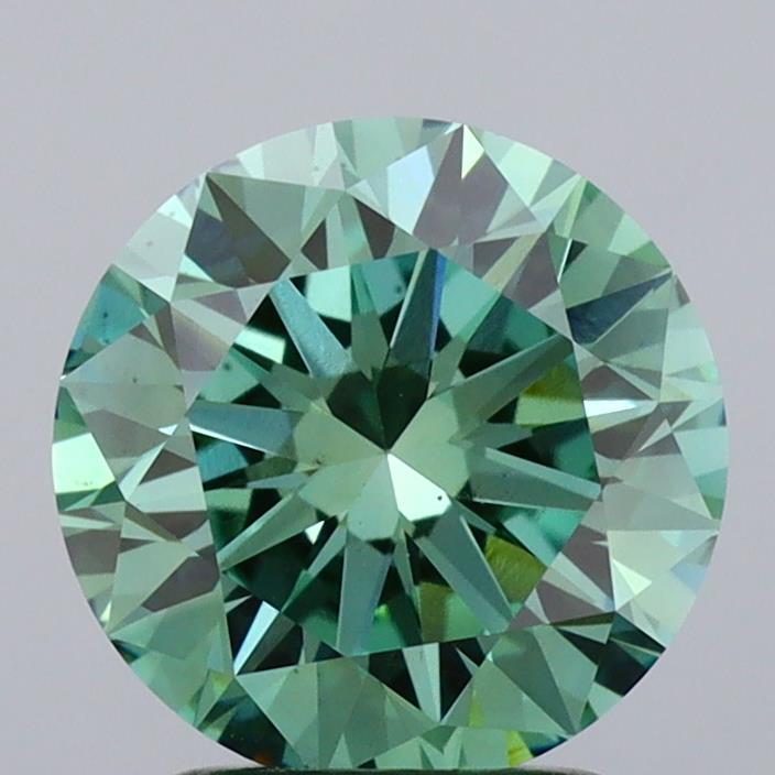 2.36 Ct. Fancy Vivid  Green Round Lab Grown Diamond