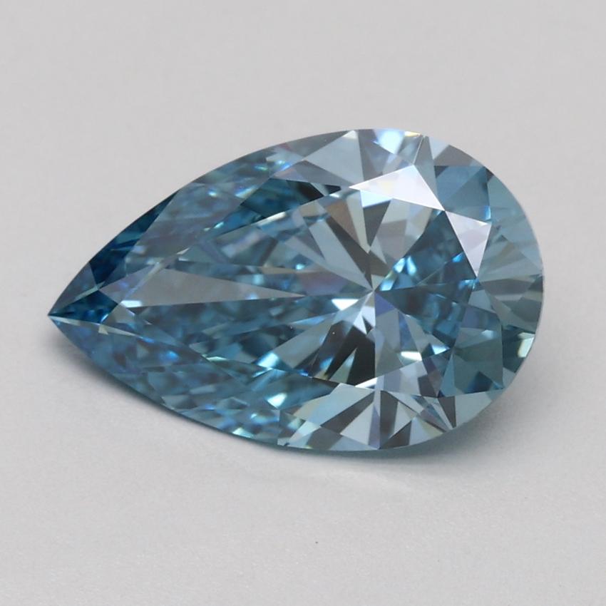 1.54 Ct. Fancy Vivid Blue Pear Lab Grown Diamond