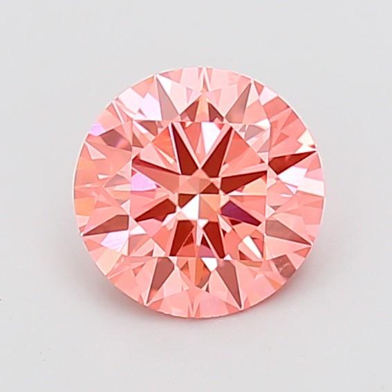 1.59 Ct. Fancy Vivid  Pink Round Lab Grown Diamond