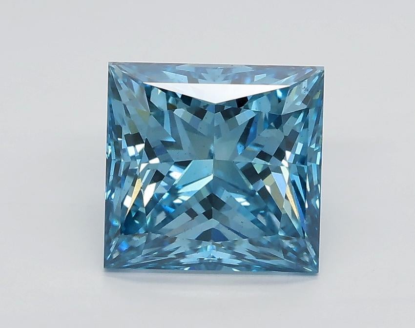 2.02 Ct. Fancy Vivid Blue Princess Lab Grown Diamond