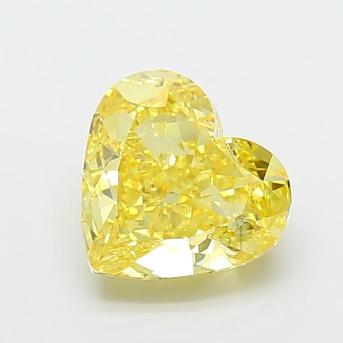 2.55 Ct. Fancy Vivid Yellow Heart Lab Grown Diamond