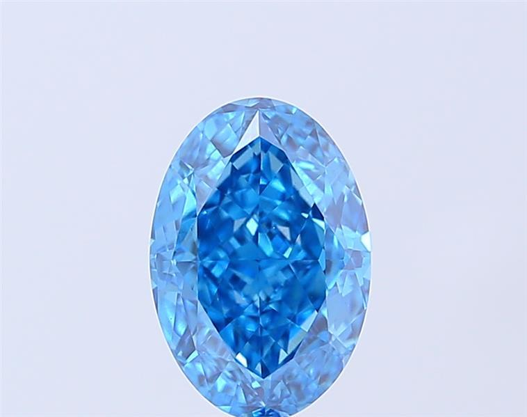 2.35 Ct. Fancy Vivid Blue Oval Lab Grown Diamond