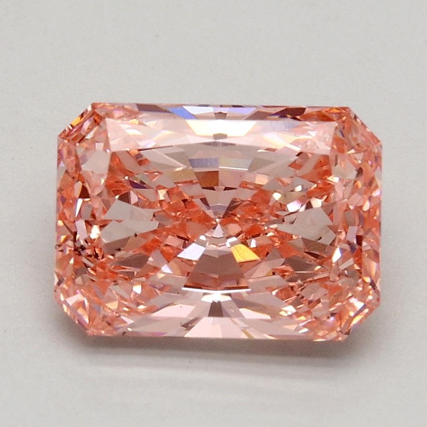 1.62 Ct. Fancy Vivid Pink Radiant Lab Grown Diamond