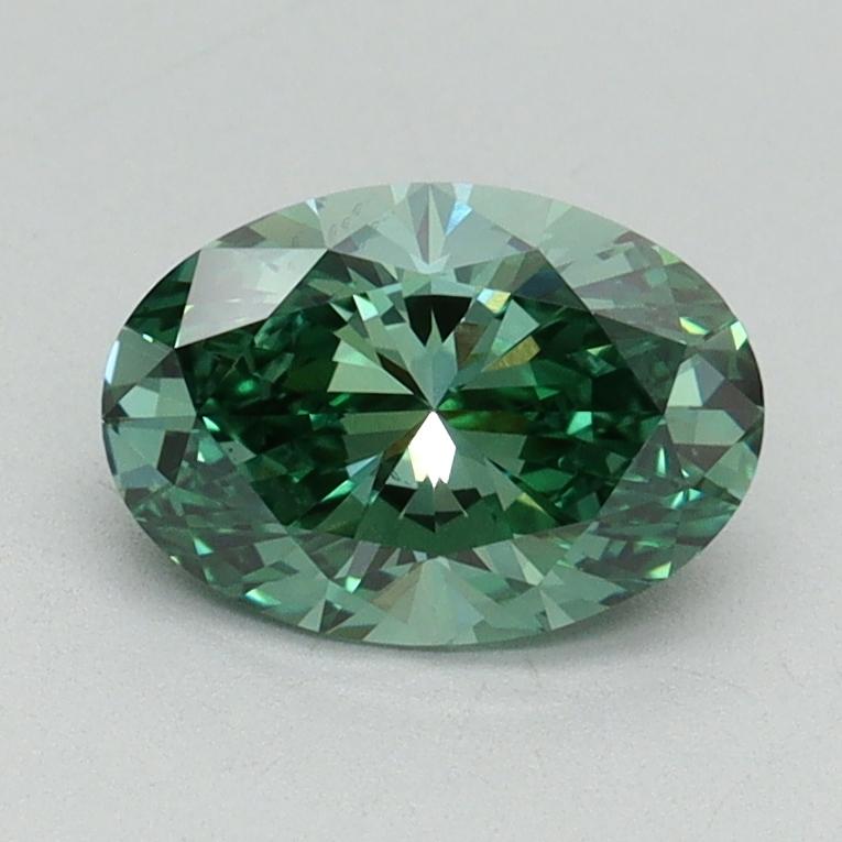 1.04 Ct. Fancy Vivid Green Oval Lab Grown Diamond