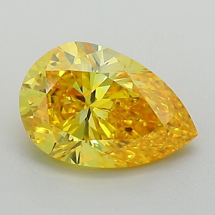 1.27 Ct. Fancy Vivid Yellow Pear Lab Grown Diamond