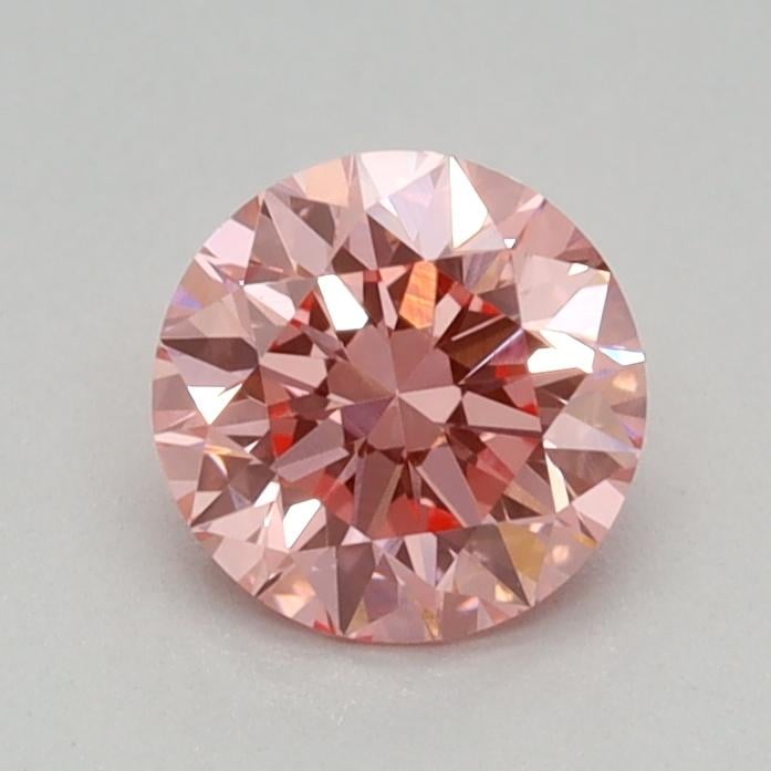 0.42 Ct. Fancy Vivid Pink Round Lab Grown Diamond