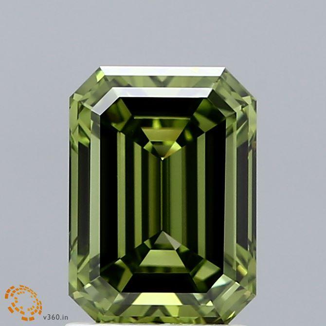 2.02 Ct. Fancy Vivid Green Emerald Lab Grown Diamond