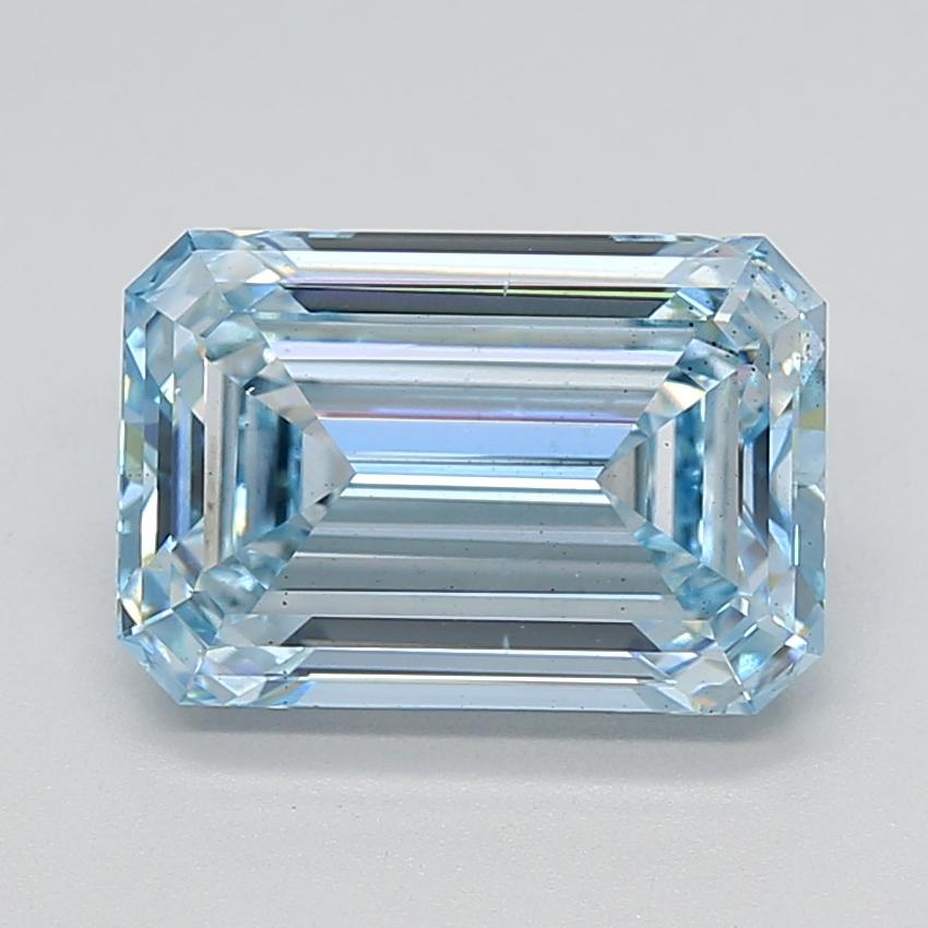 5.00 Ct. Fancy Intense  Blue Emerald Lab Grown Diamond