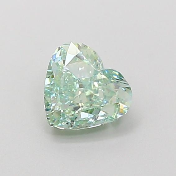 1.03 Ct. Fancy Vivid  Green Heart Lab Grown Diamond