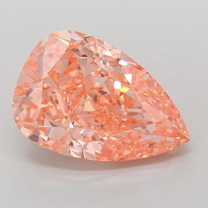 10.10 Ct. Fancy Vivid Pink Pear Lab Grown Diamond