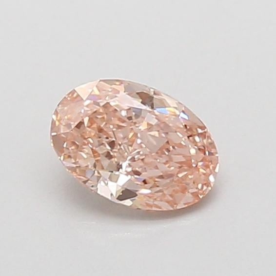 0.56 Ct. Fancy Vivid Brownish Pink Oval Lab Grown Diamond