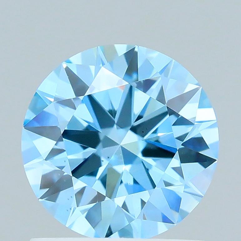 1.03 Ct. Fancy Vivid Blue Round Lab Grown Diamond