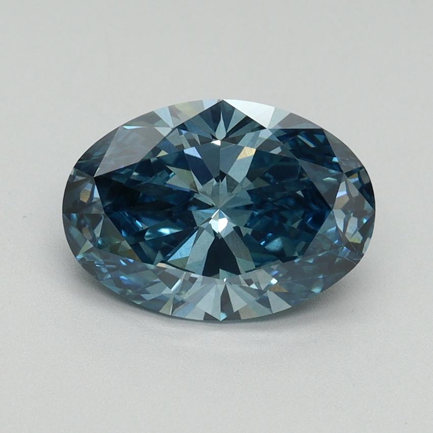 2.11 Ct. Fancy Vivid Blue Oval Lab Grown Diamond