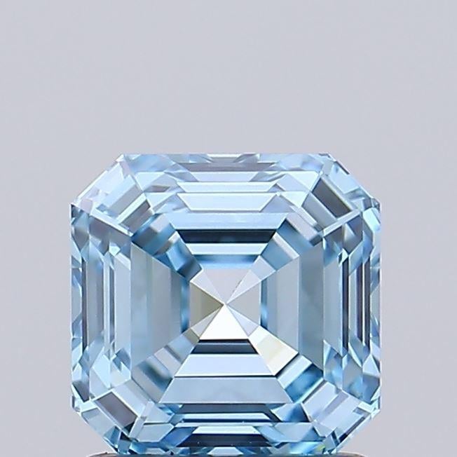 1.21 Ct. Fancy Vivid Blue Asscher Lab Grown Diamond