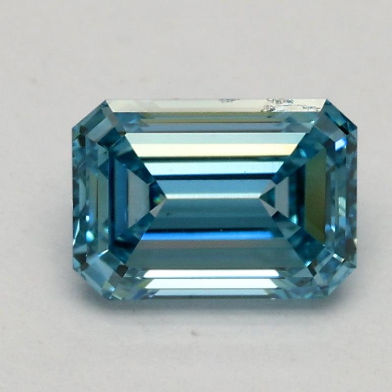 1.01 Ct. Fancy Vivid Blue Emerald Lab Grown Diamond