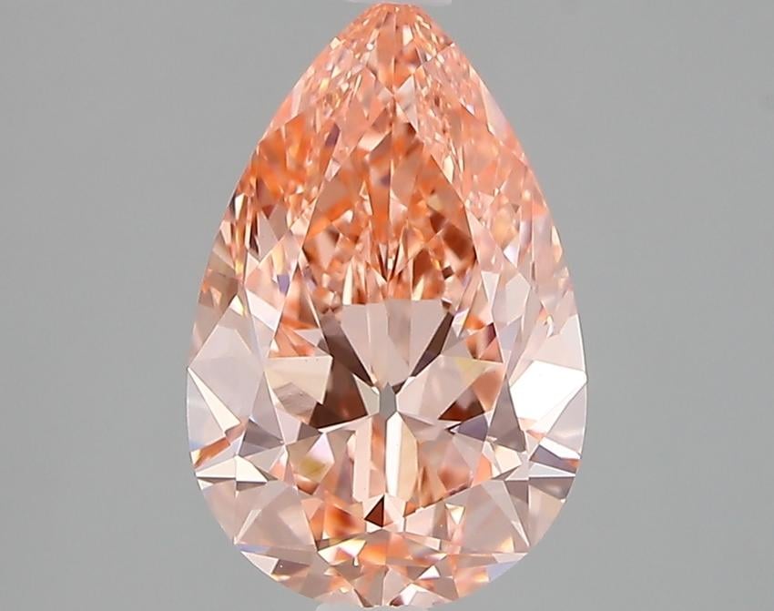2.42 Ct. Fancy Vivid Pink Pear Lab Grown Diamond