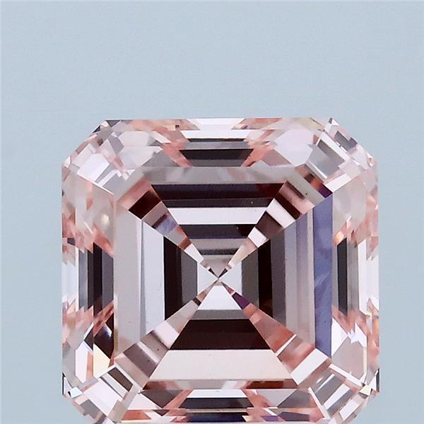3.01 Ct. Fancy Intense Pink Asscher Lab Grown Diamond