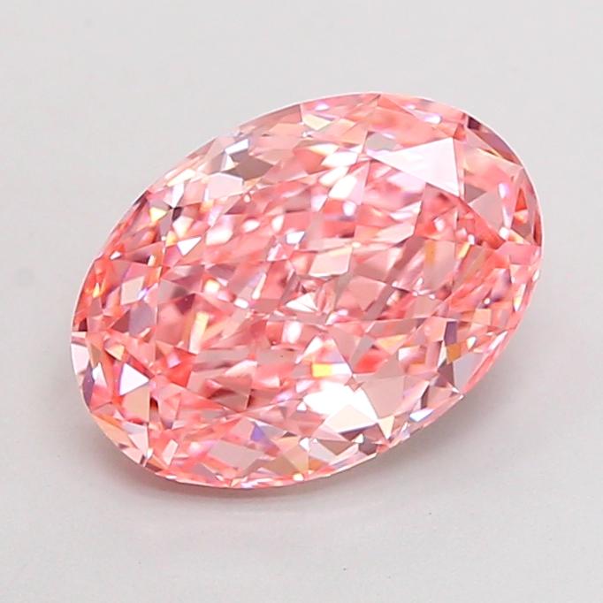 2.75 Ct. Fancy Vivid Pink Oval Lab Grown Diamond