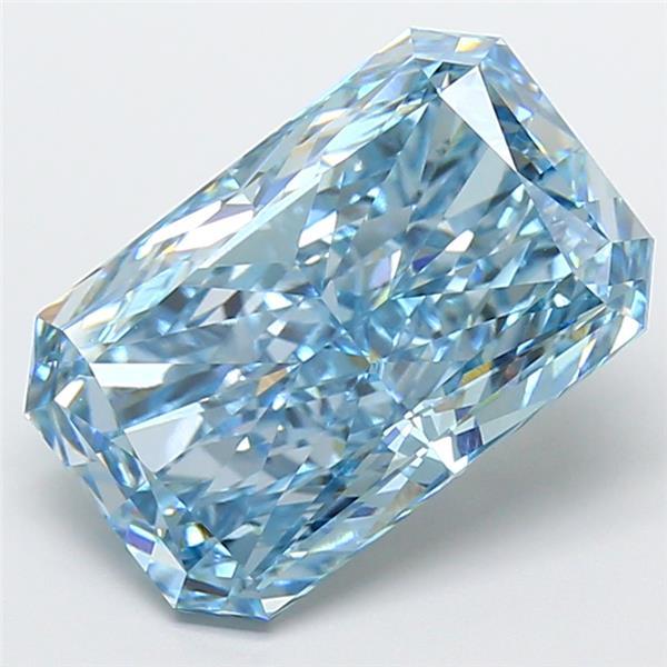 8.03 Ct. Fancy Vivid  Blue Radiant Lab Grown Diamond