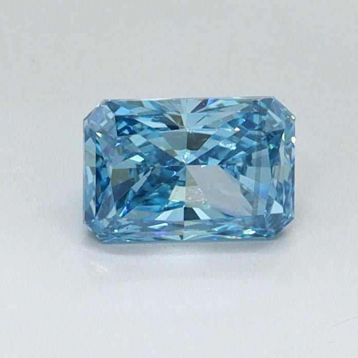 0.48 Ct. Fancy Vivid Malibu Blue Radiant Lab Grown Diamond