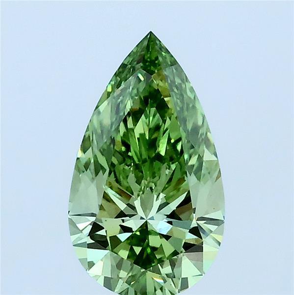 1.00 Ct. Fancy Vivid Green Pear Lab Grown Diamond