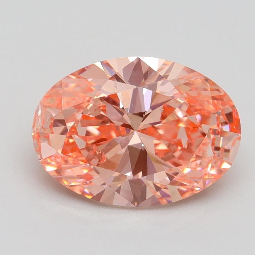 2.10 Ct. Fancy Vivid Pink Oval Lab Grown Diamond