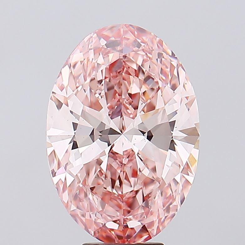 7.27 Ct. Fancy Vivid Pink Oval Lab Grown Diamond