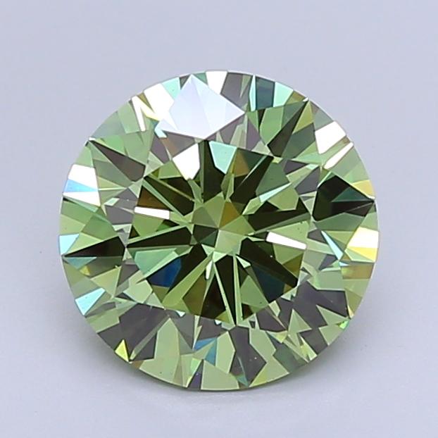 3.5 Ct. Fancy Vivid  Green Round Lab Grown Diamond