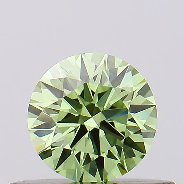 0.35 Ct. Fancy Vivid Green Round Lab Grown Diamond