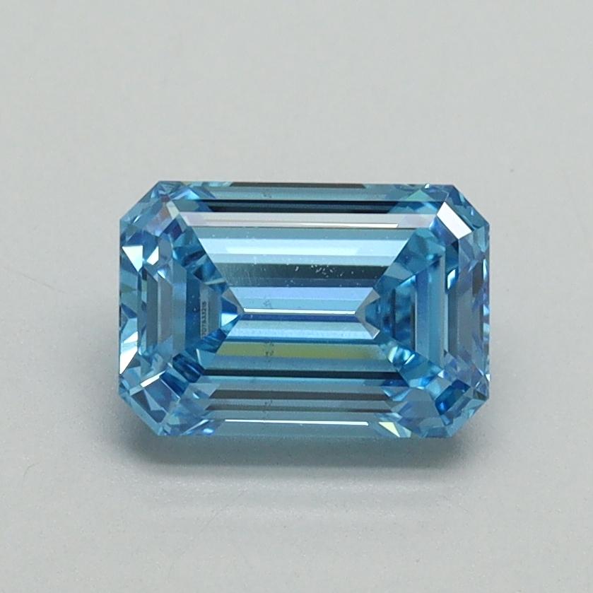 1.08 Ct. Fancy Vivid Blue Emerald Lab Grown Diamond