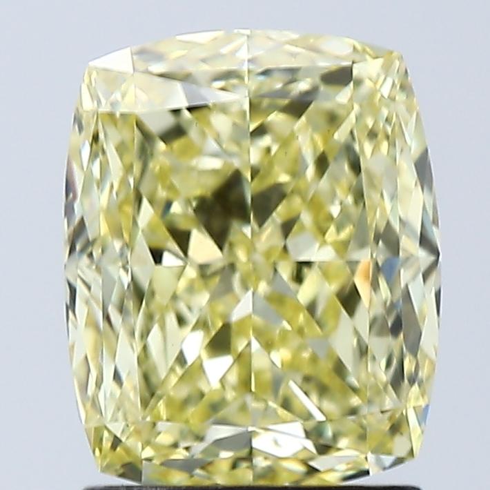 2.02 Ct. Fancy Vivid Yellow Cushion Lab Grown Diamond