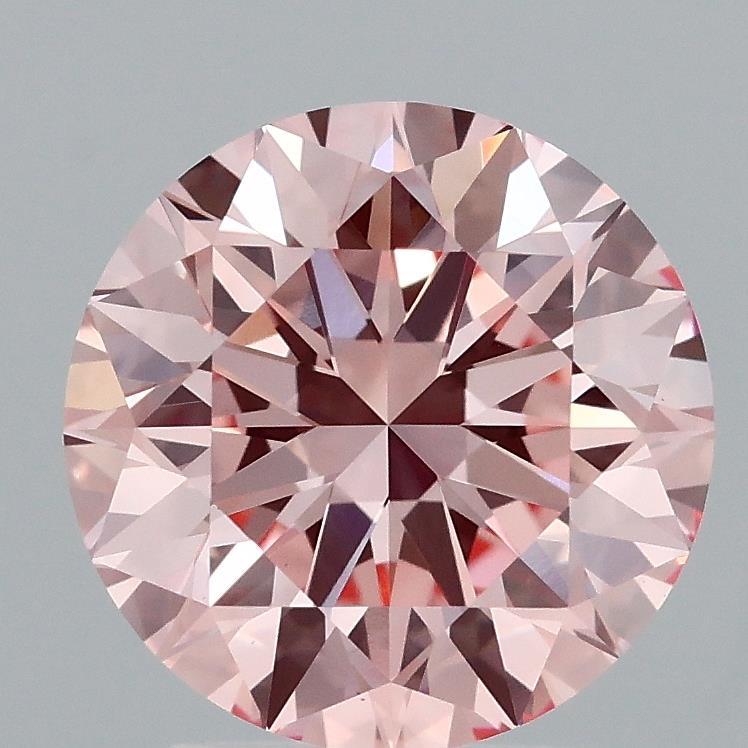 2.71 Ct. Fancy Vivid Pink Round Lab Grown Diamond