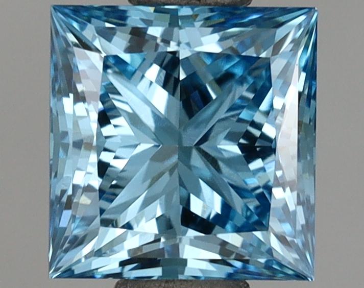 1.00 Ct. Fancy Vivid Blue Princess Lab Grown Diamond