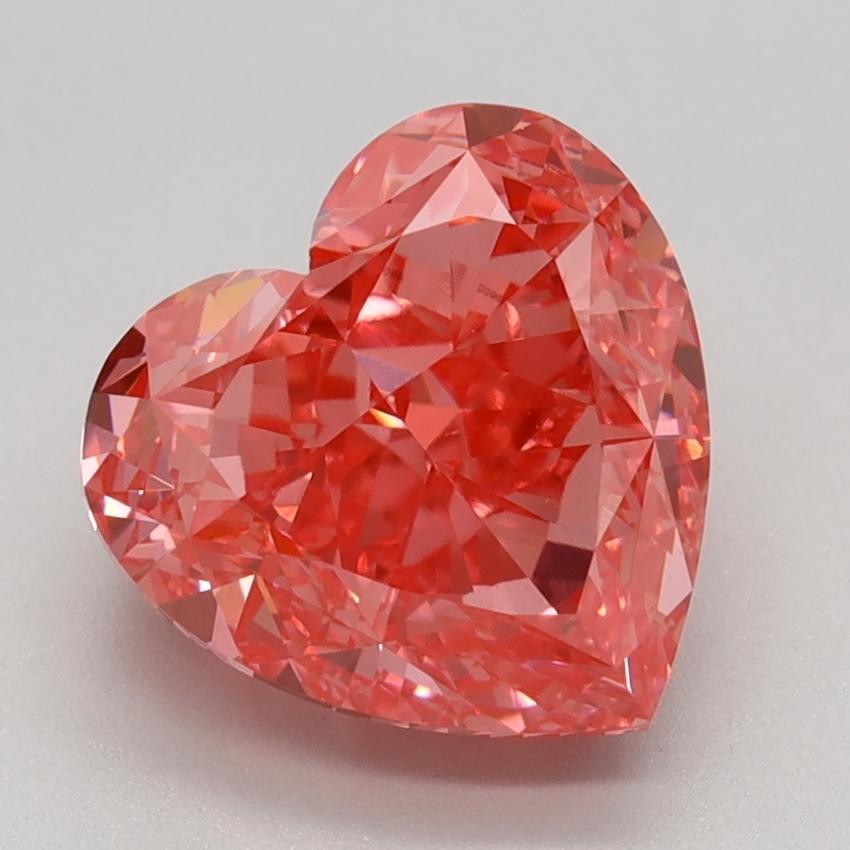 3.22 Ct. Fancy Vivid Pink Heart Lab Grown Diamond