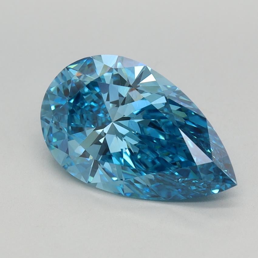 2.10 Ct. Fancy Vivid Blue Pear Lab Grown Diamond