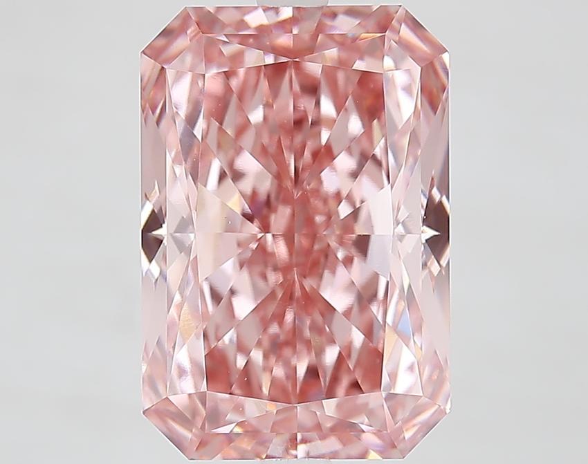 7.34 Ct. Fancy Vivid Pink Radiant Lab Grown Diamond