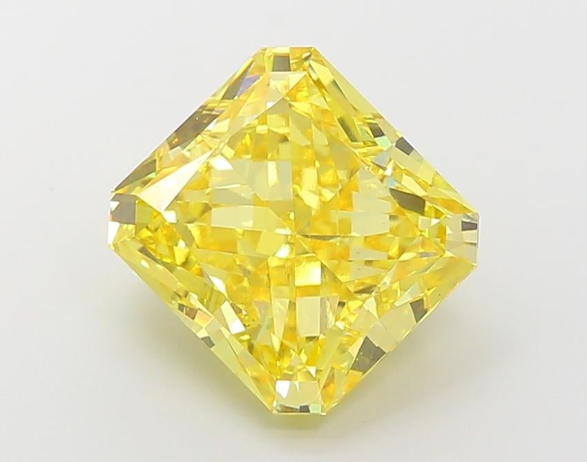 7.04 Ct. Fancy Vivid Yellow Radiant Lab Grown Diamond