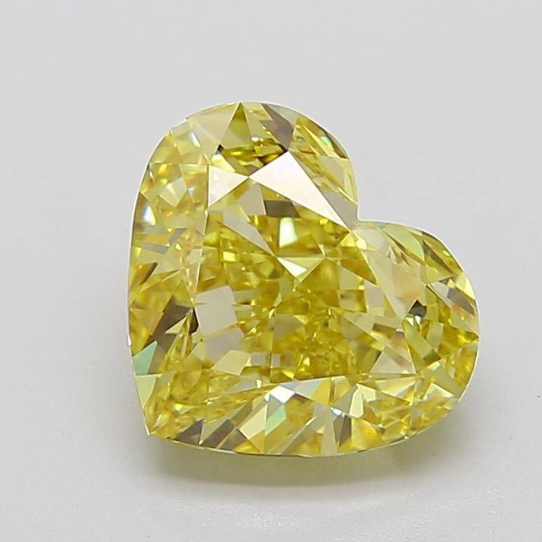 5.96 Ct. Fancy Intense Yellow Heart Lab Grown Diamond
