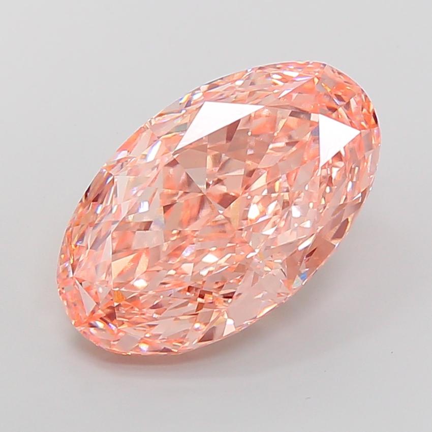 15.11 Ct. Fancy Vivid Pink Oval Lab Grown Diamond