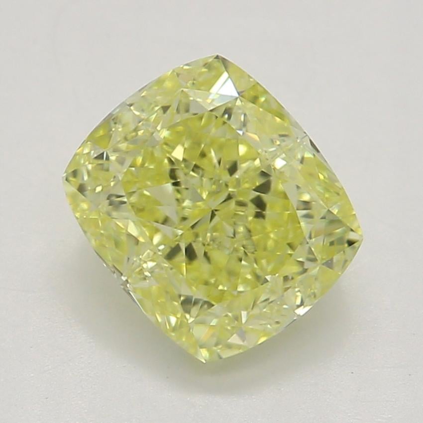 1.02 Ct. Fancy Intense Yellow Cushion Diamond