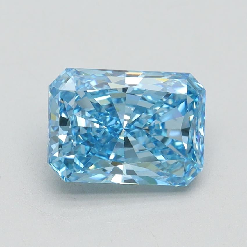 1.50 Ct. Fancy Vivid Blue Radiant Lab Grown Diamond
