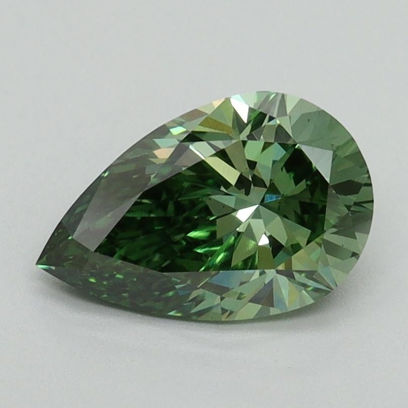 1.17 Ct. Fancy Vivid Pacific Green Pear Lab Grown Diamond