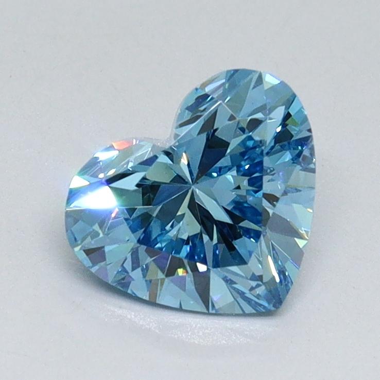 1.01 Ct. Fancy Vivid Malibu Blue Heart Lab Grown Diamond