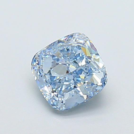 1.04 Ct. Fancy Vivid  Blue Cushion Lab Grown Diamond