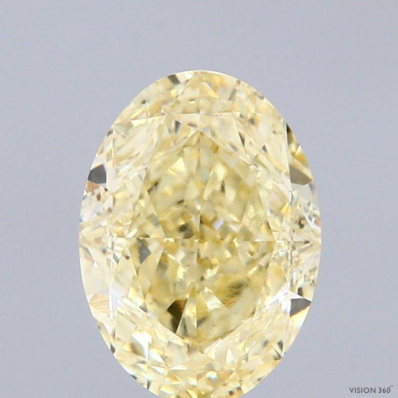 2.77 Ct. Fancy Intense Yellow Oval Lab Grown Diamond