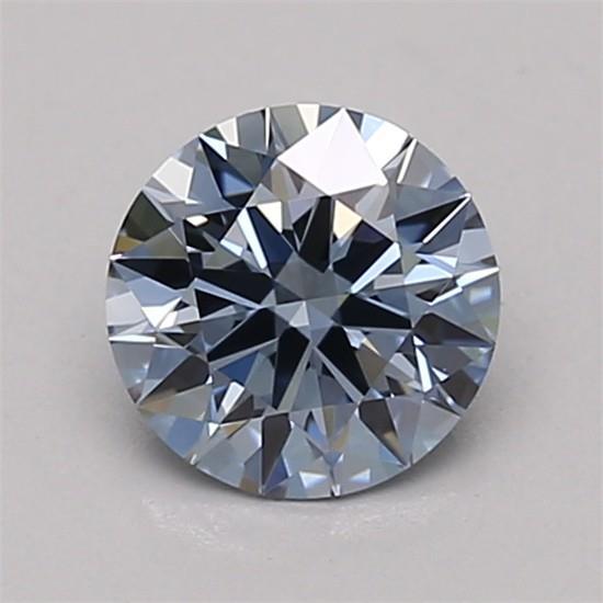 0.72 Ct. Fancy Vivid Blue Round Lab Grown Diamond