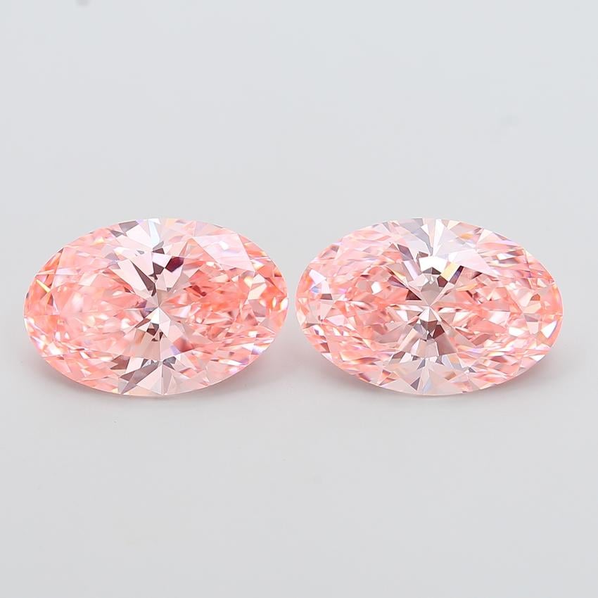 6.04 Ct. Fancy Vivid  Pink Oval Lab Grown Diamond