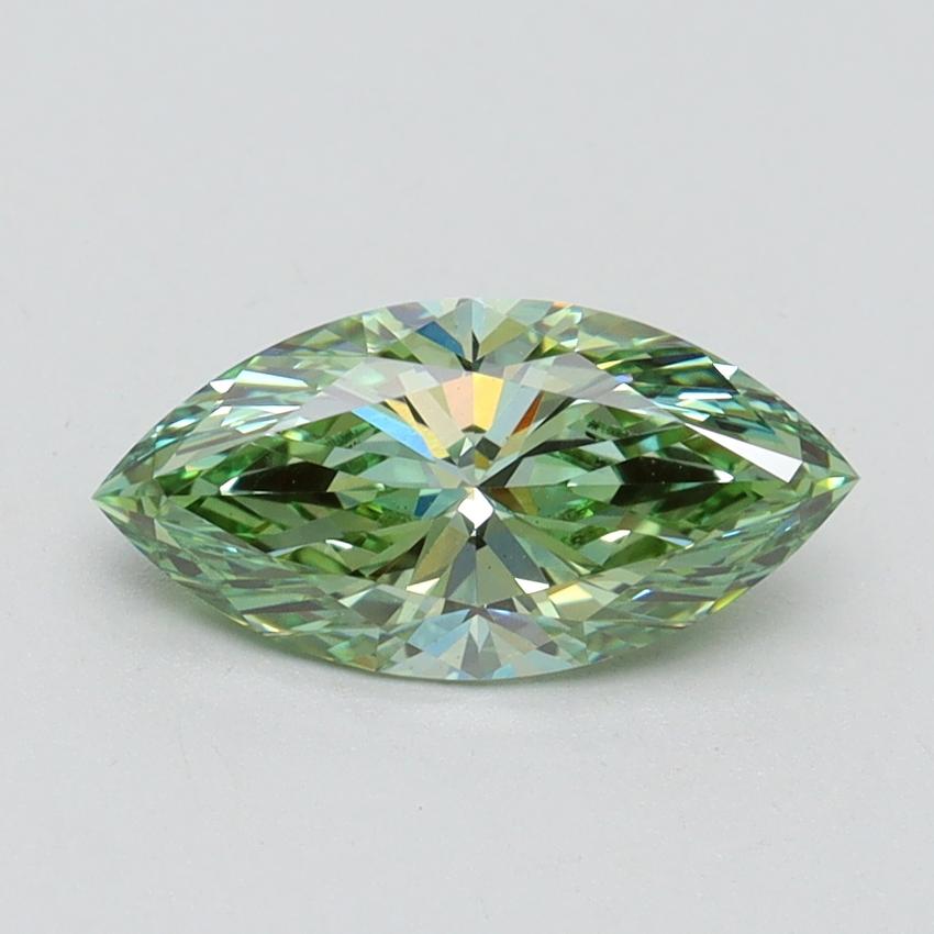 1.11 Ct. Fancy Vivid Green Marquise Lab Grown Diamond