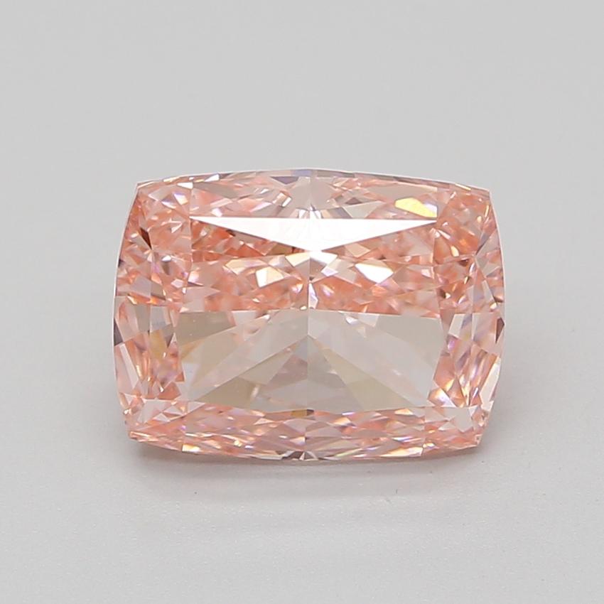 4.19 Ct. Fancy Vivid Pink Cushion Lab Grown Diamond