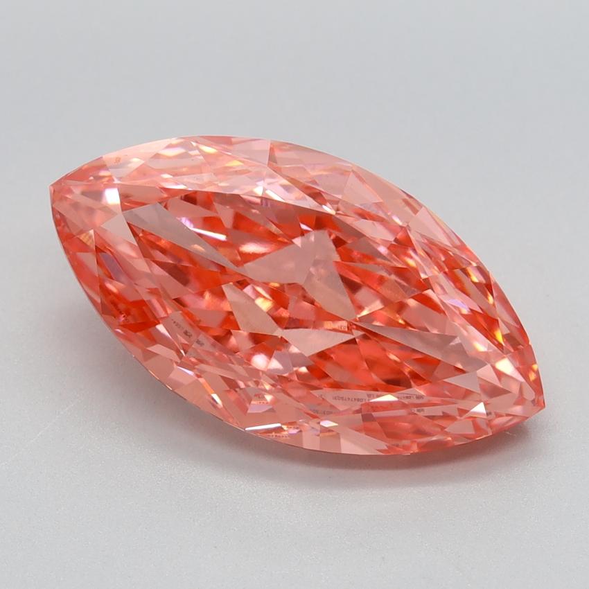 4.19 Ct. Fancy Vivid Pink Marquise Lab Grown Diamond